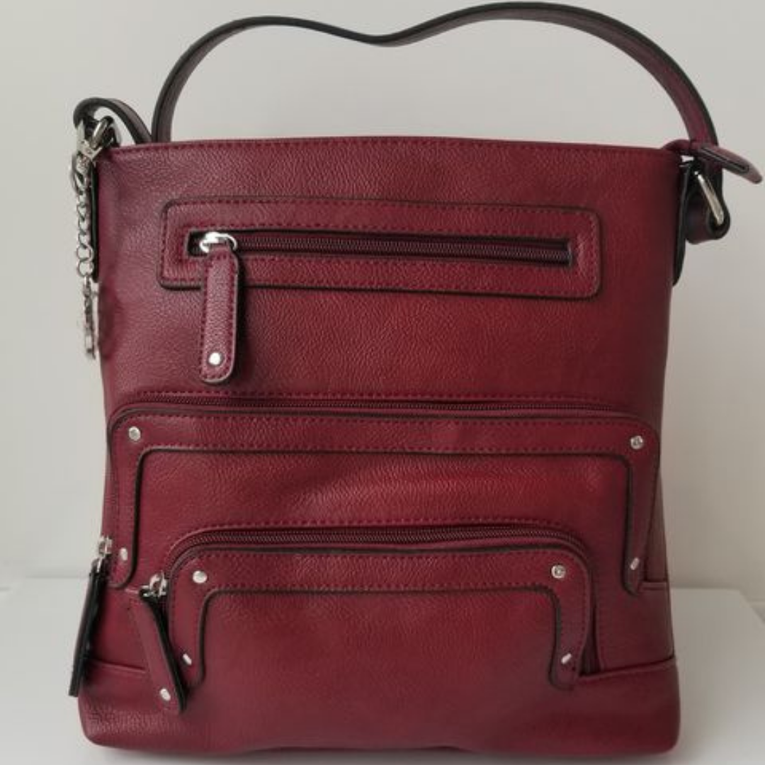 La Diva Red Cross Body Handbag PU – KIVIK - Main Image