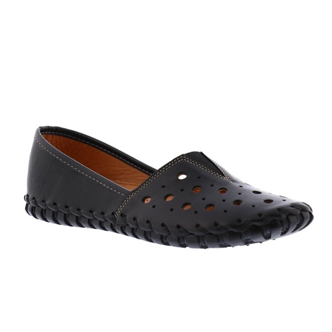 Women's GIULIA Slip-On Shoe in Black Leather