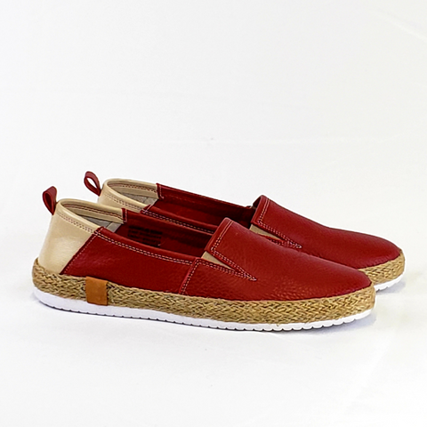 Women's SIENA Slip-On Sneaker in Red Leather