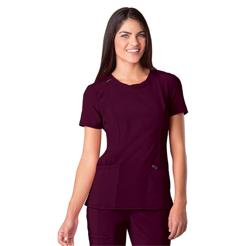 Women's Infinity Scrub Top in Wine