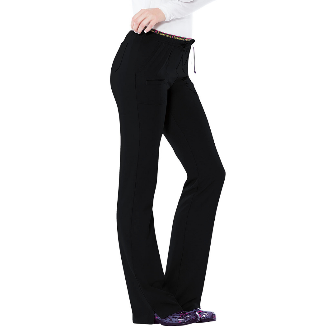 Women's HeartSoul Drawsting Scrub Pant (Regular Lenght) in Black