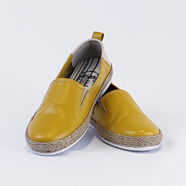 Women's SIENA Slip-On Sneaker in Yellow Leather