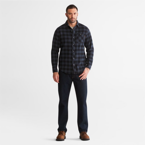 Men's Buffalo/Check Navy Woodfort Flannel by TimberlandPRO