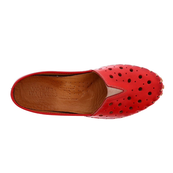 Women's GIULIA Slip-On Shoe in Red Leather