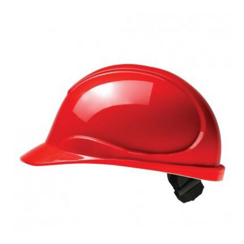 The Wave Red Hard Hat: CSA Type 2, Class E, Ratchet Suspension