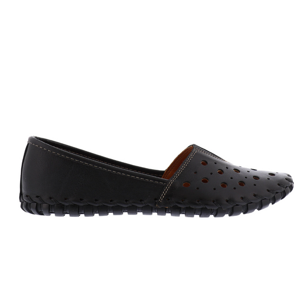 Women's GIULIA Slip-On Shoe in Black Leather