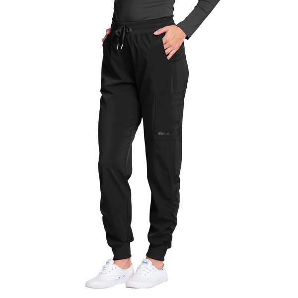 Women's Athletic Jogger Scrub Pant in Black by White Cross (Regular Length)