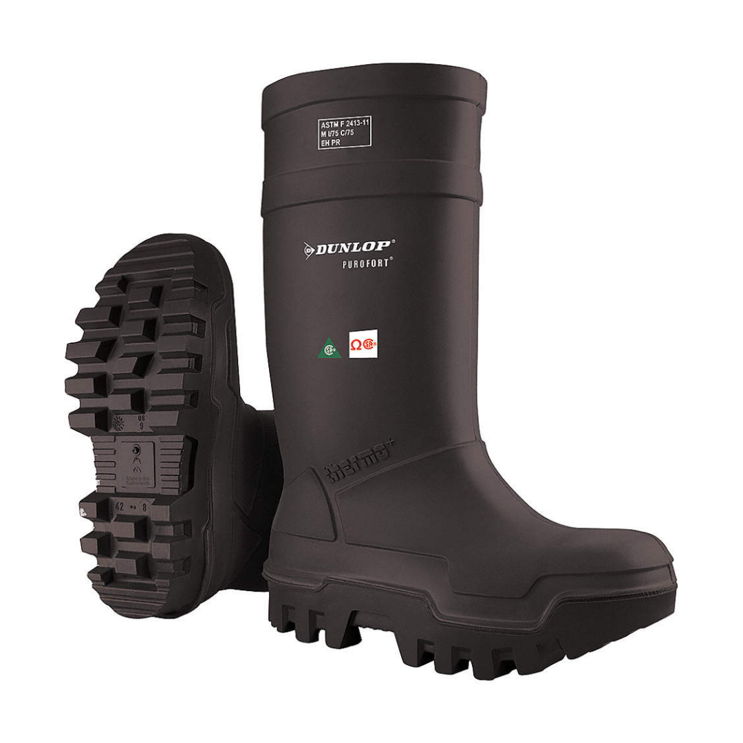 DUNLOP Black ESR Purofort Thermo+ CSA Steel Toe Rubber Boot