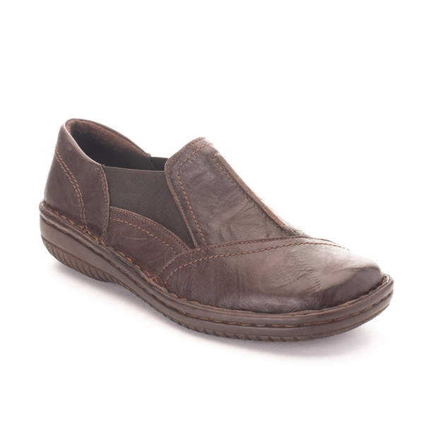 Women's Dillingen Slip-On Shoe (Brown Leather) By Volks Walkers