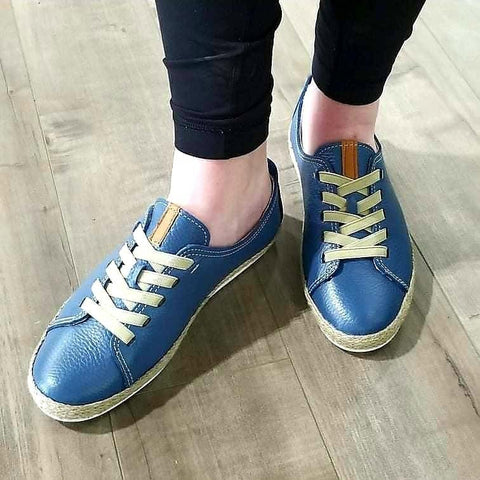 Women's RIMINI Sneaker in Blue Leather