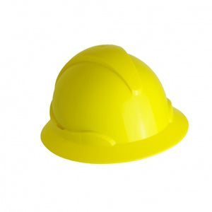 The Wave Wide Brim Yellow Hard Hat: CSA Type 2, Class E, Ratchet Suspension
